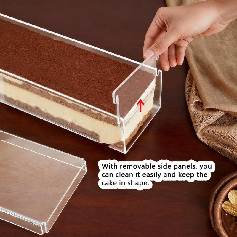 Kitchen Baking Containers - Transparente Tiramisu-Box, Tiramisu-Behälter, multifunktional, robust, rechteckig,