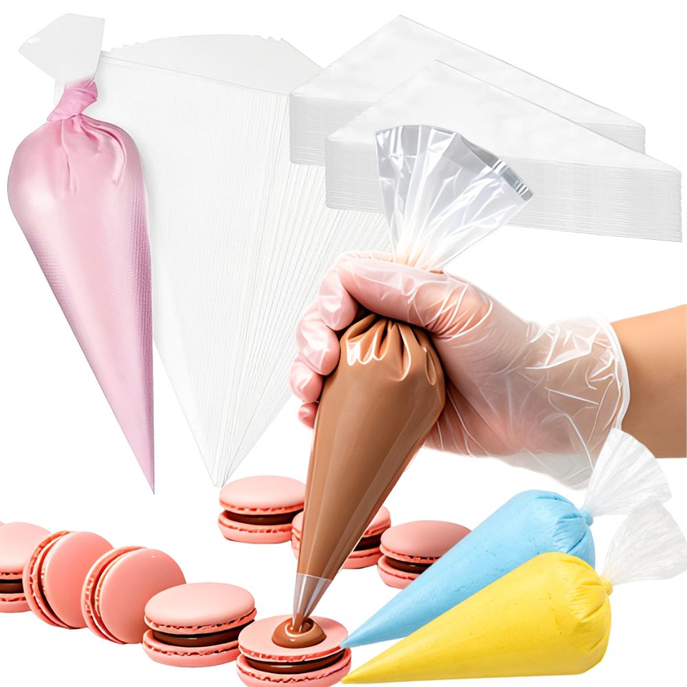 Piping Bag Disposable - 50 Stück S/M/L Transparente Einweg-Spritzbeutel, dicke