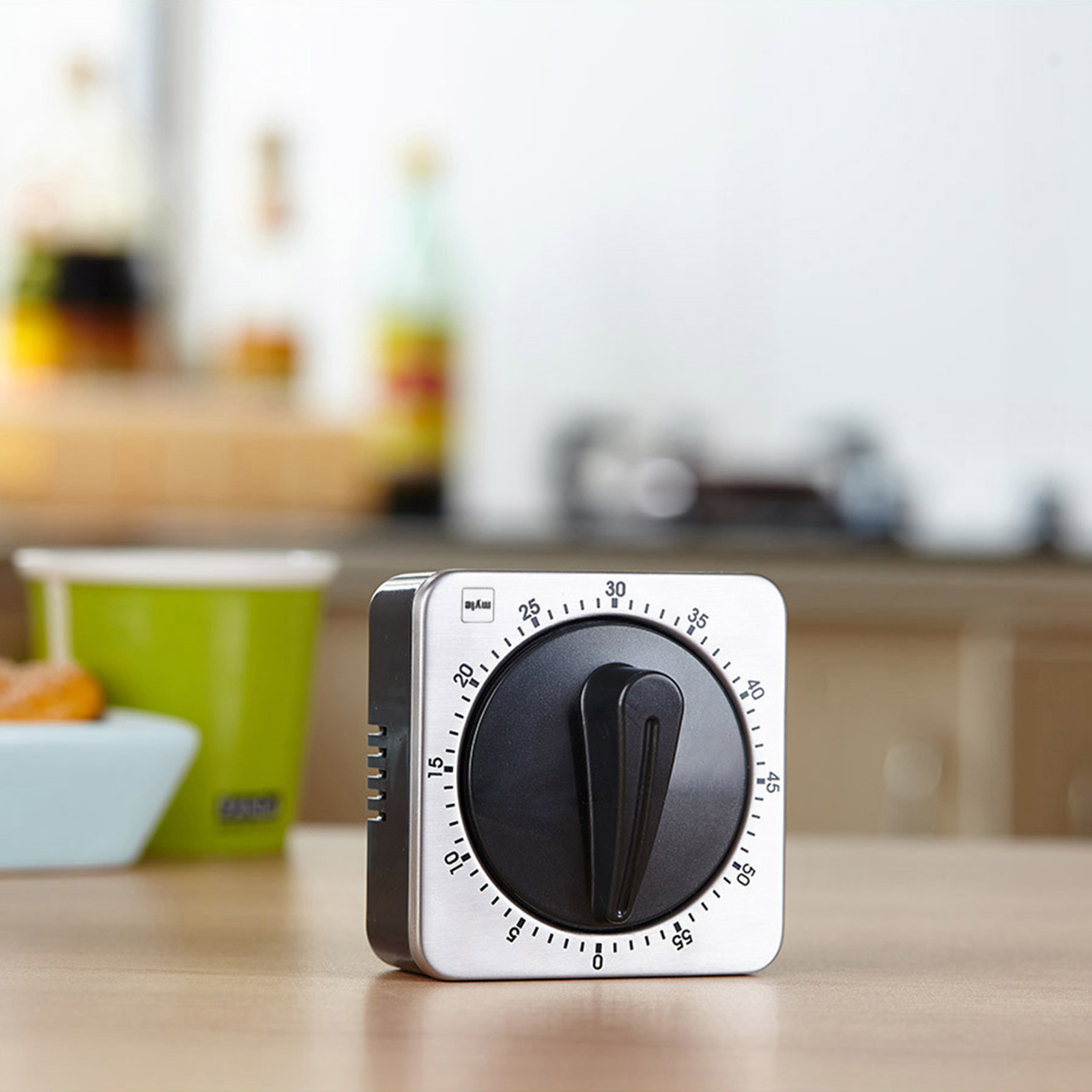 Baking Kitchen Set Up - Magnetischer Küchen-Countdown-Timer, 60 Minuten, mechanischer Timer