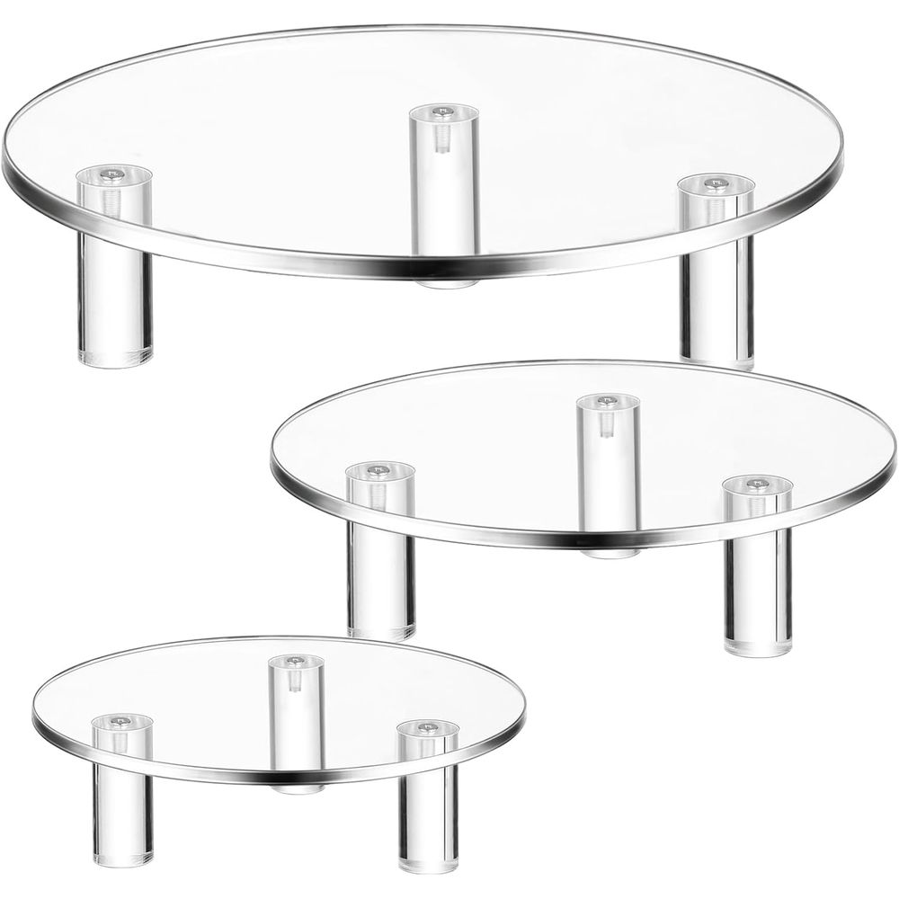 Cake Board Round - Runder Acryl-Präsentationsständer, Transparente Runde Ständer, Podest,