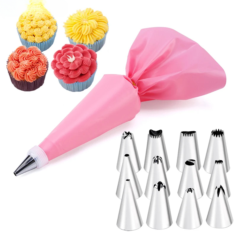Kitchen Set Bakery - 6-24-teiliges Set Spritzbeutel und Edelstahl-Tortendüsen, Küchenzubehör