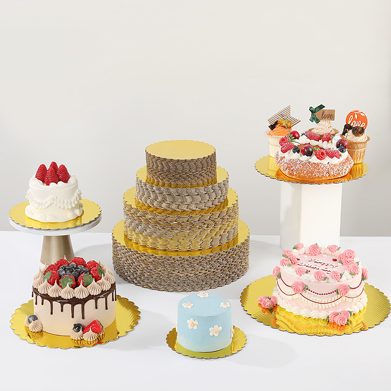 Cake Board Round - 4/5/6/7/8/10 Zoll Goldene Runde Kuchenunterlagen Kreisförmige