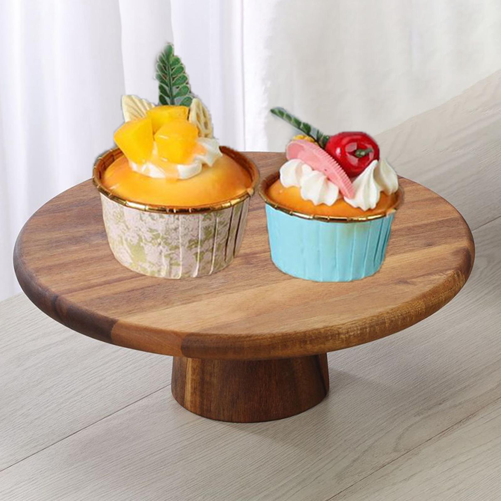 Cake Board Round - Kuchenständer aus Holz, Mehrzweck-Käsebrett, Serviertablett, Servierplatte