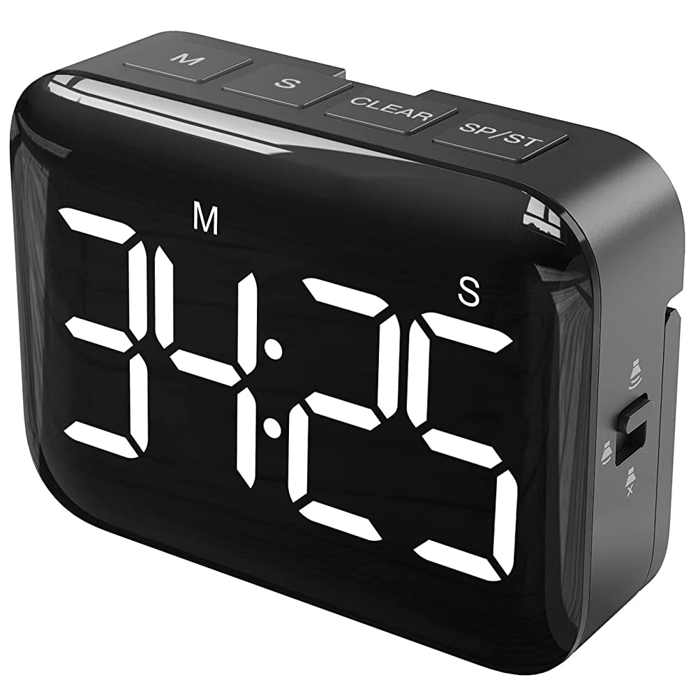Baking Kitchen Set Up - Digitaler LED-Küchentimer mit großem Display, magnetischer