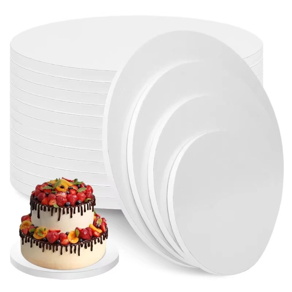 Cake Board Round - Sichere 6/8/10/12/14 Zoll Kuchenunterlage Rund Einweg-Kuchenplatte