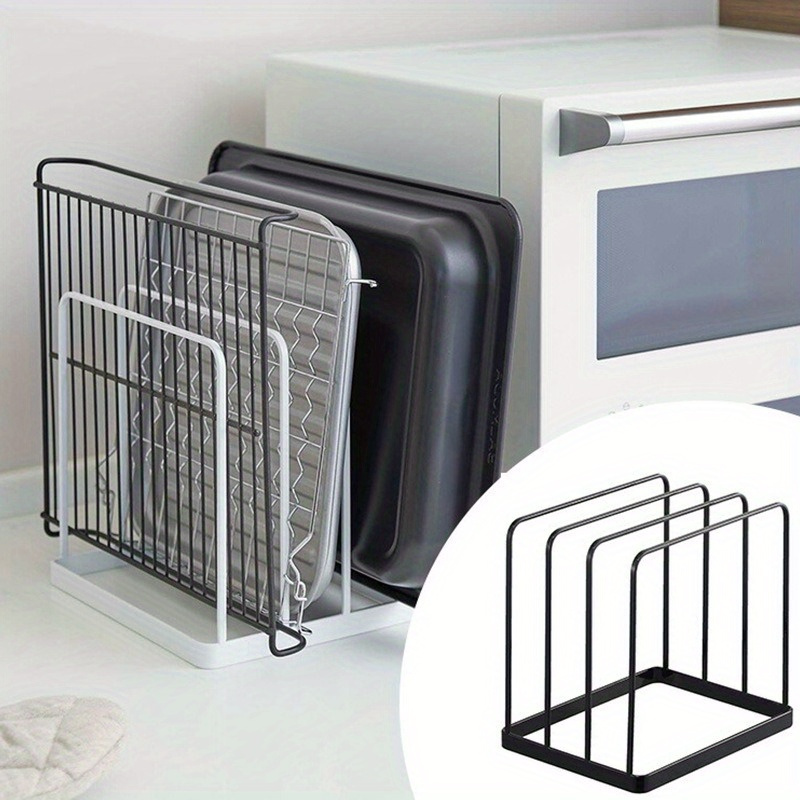 Kitchen Baking Tray Rack - Vertikales Schneidebrettregal, vierlagiges Küchentablett, Backblech, Organizer,