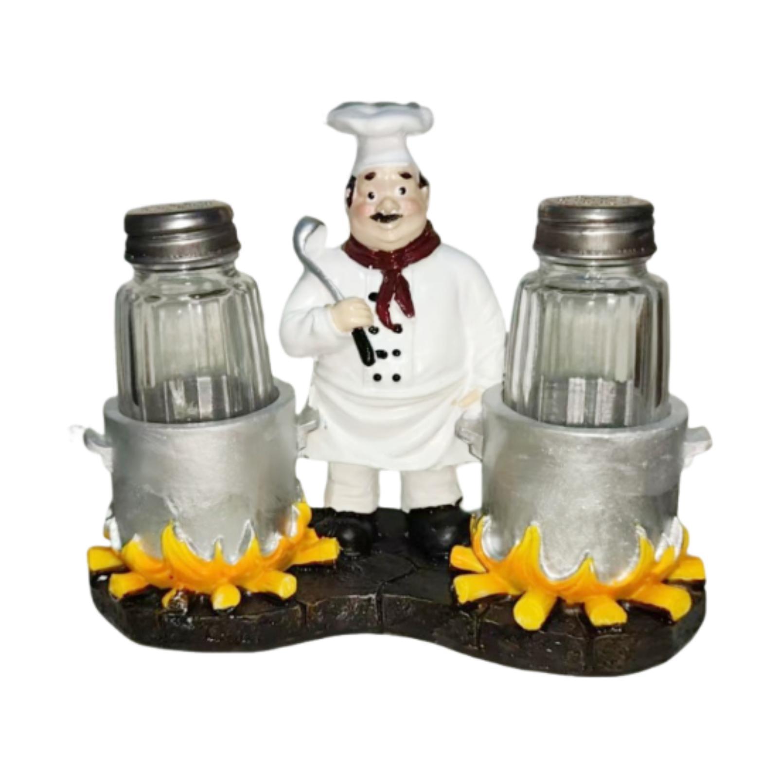 Kitchen Set Bakery - Pfefferstreuer-Set mit Halter aus Kunstharz, nachfüllbar,
