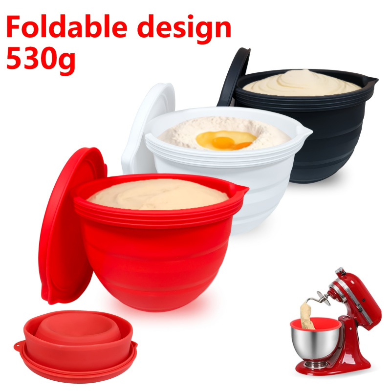 Baking Kitchen Set Up - Faltbare Silikon-Schüsselunterlage für 5-Quart-Mixer, geeignet für