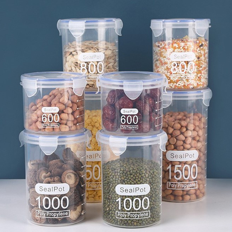 Kitchen Bank - 1-4PCS Versiegelte Gläser Mit Skala Getreide
