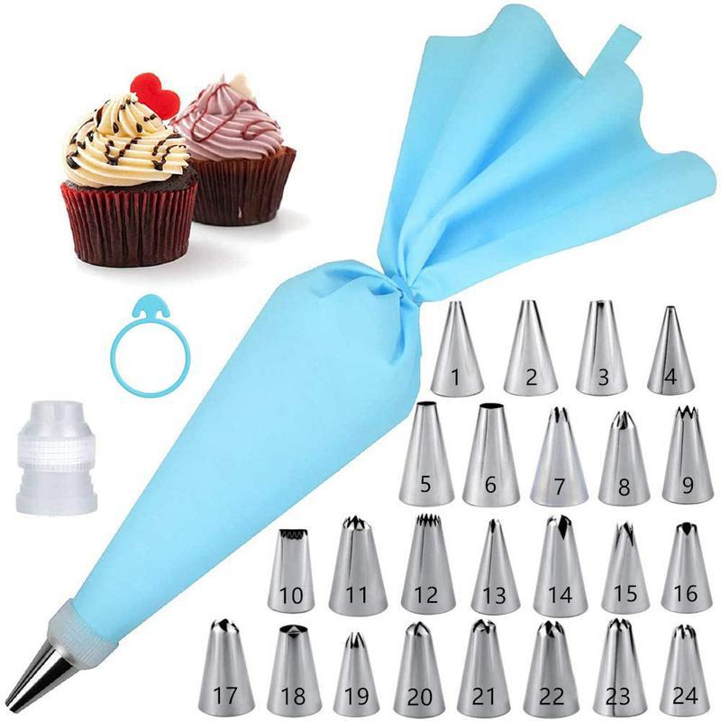 Kitchen Set Bakery - Spritztüllen-Set für Kuchendekoration, Konditorei-Ausrüstung, Küchenzubehör, Spritzbeutel