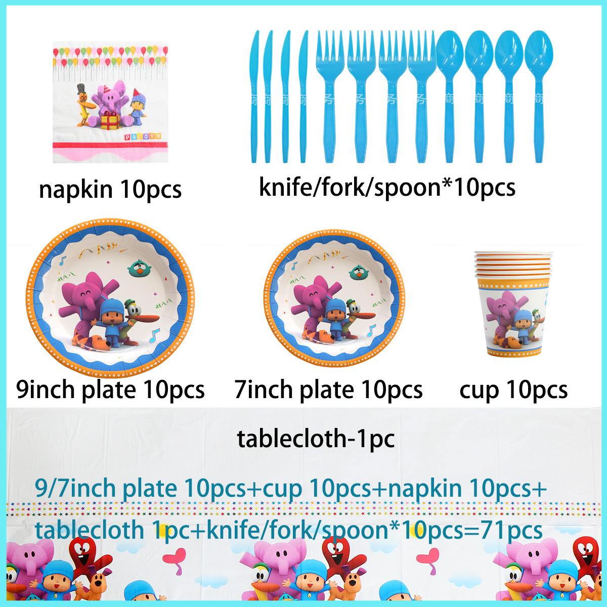 Blau&Pocoyo Geburtstagsparty T – Cake Board Round Bewertung und Preis