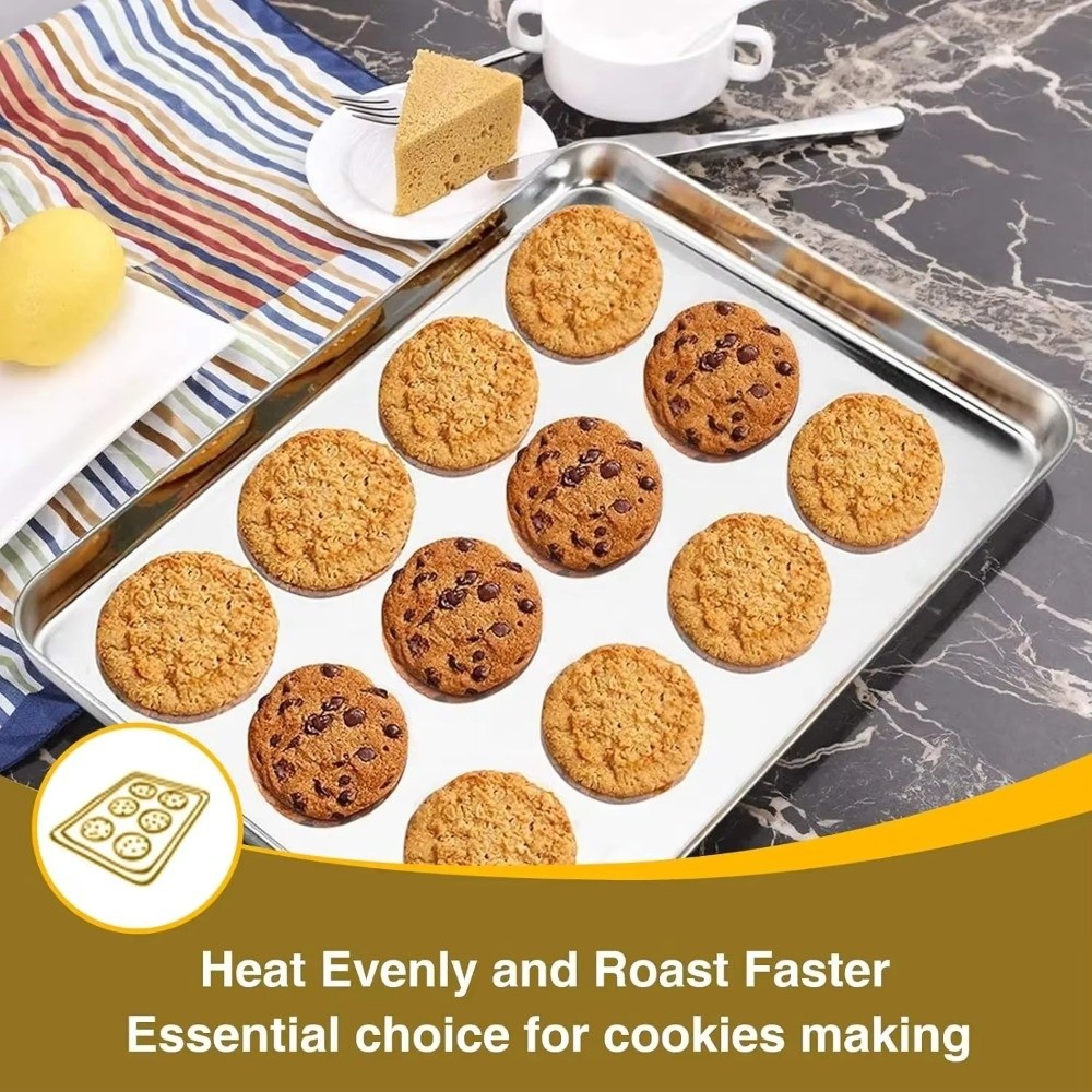 Neues Backblech aus Edelstahl  – Kitchen Baking Tray Rack Bewertung und Preis