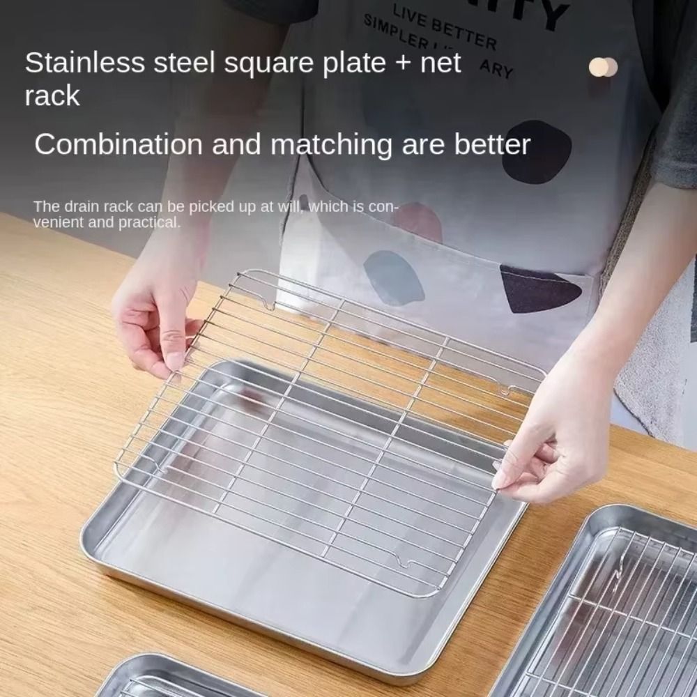 Neues Backblech aus Edelstahl  – Kitchen Baking Tray Rack Bewertung und Preis
