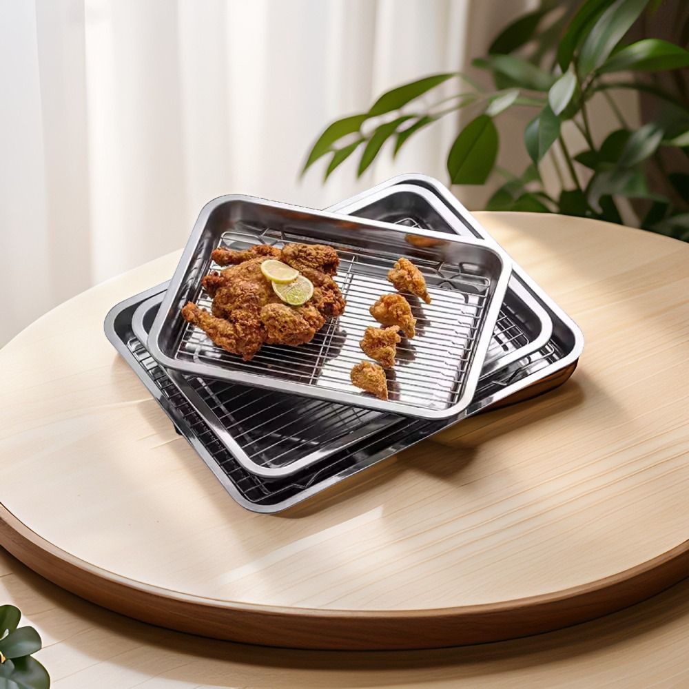 Tragbare Antihaft-Edelstahl-Ba – Kitchen Baking Tray Rack Bewertung und Preis