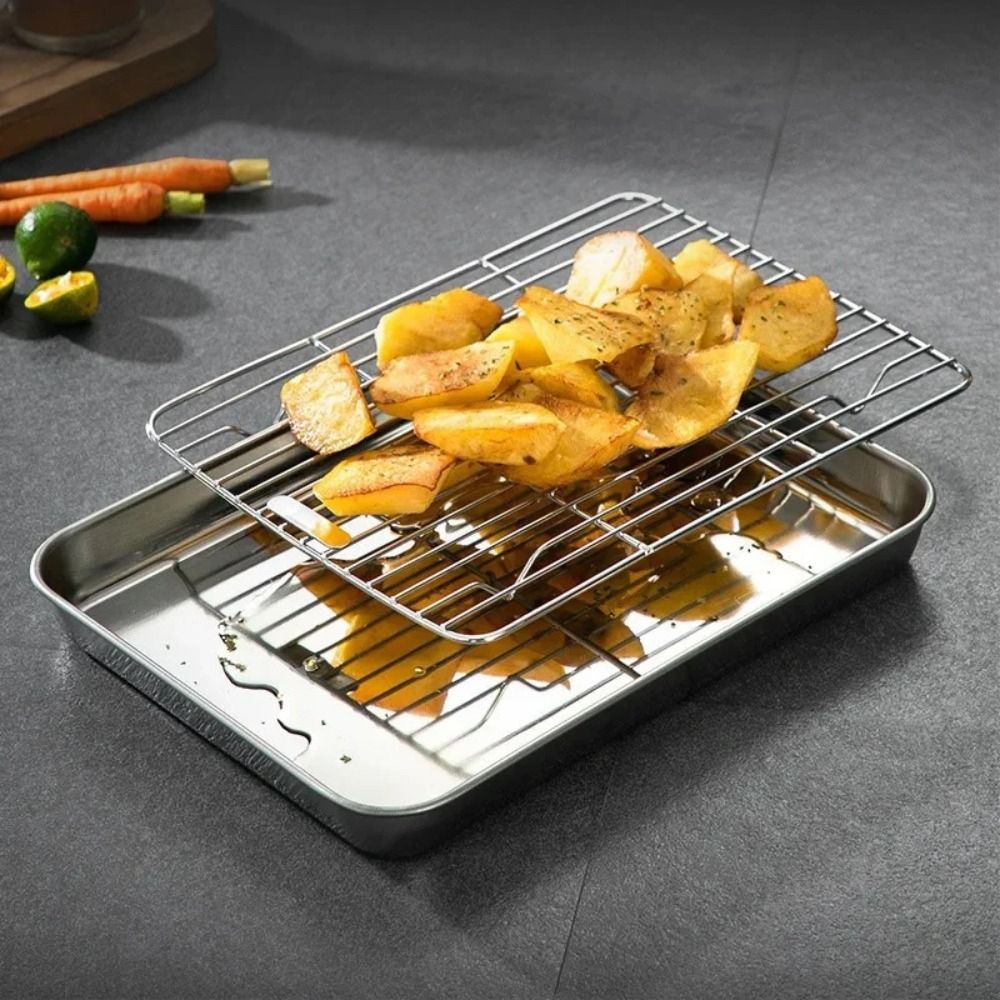 Tragbare Antihaft-Edelstahl-Ba – Kitchen Baking Tray Rack Bewertung und Preis