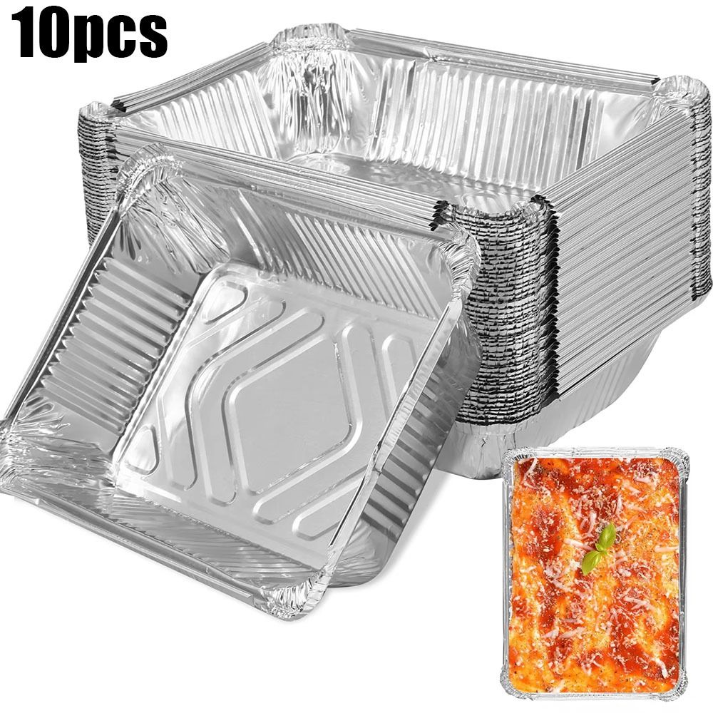 10PCS Einweg Aluminium Folie L – Kitchen Baking Containers Bewertung und Preis