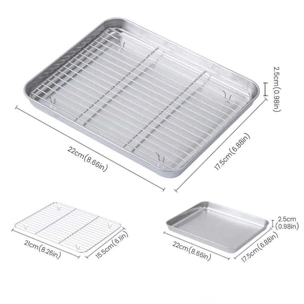 Edelstahl-Backblech mit Drahtg – Kitchen Baking Tray Rack Bewertung und Preis