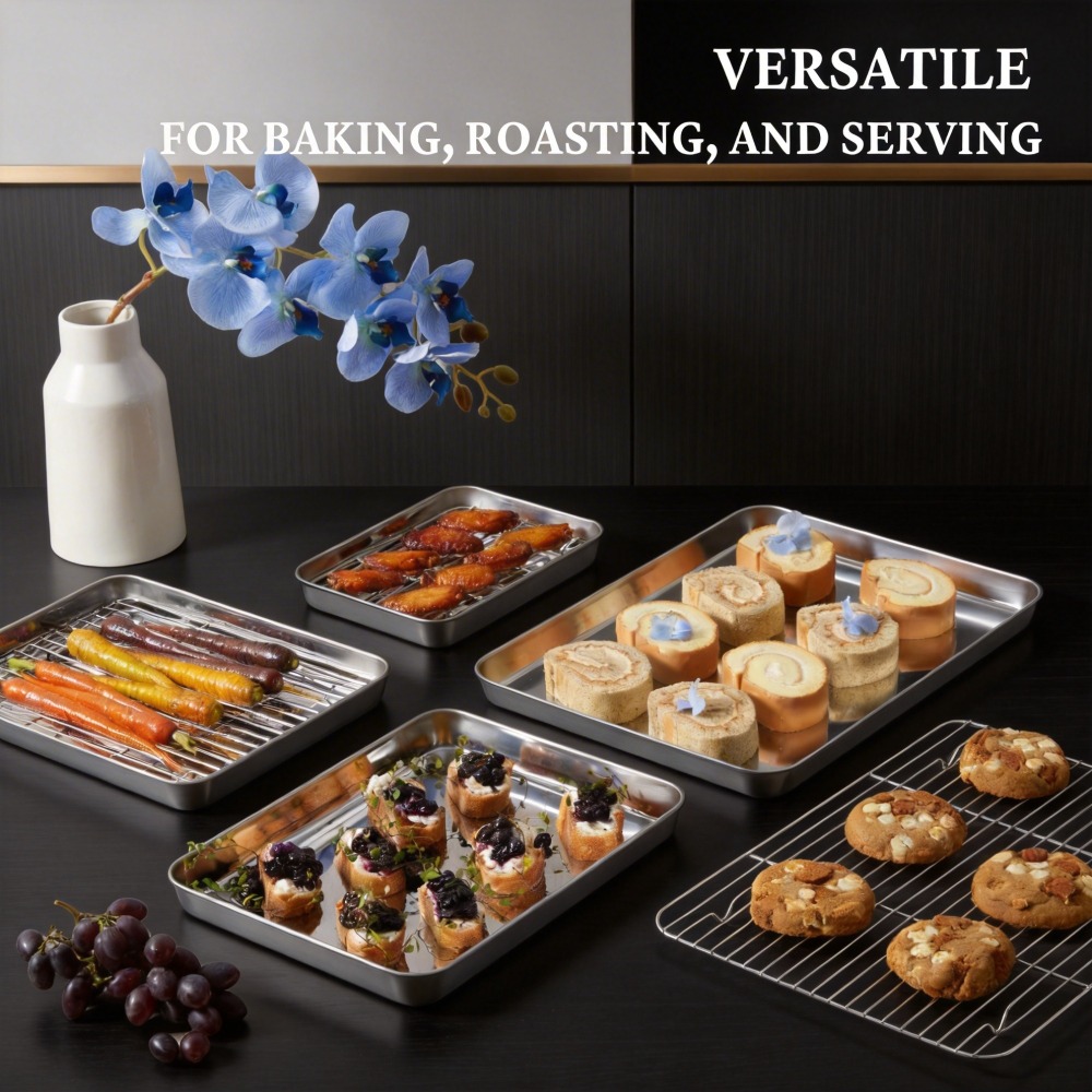 Edelstahl-Backblech mit Drahtg – Kitchen Baking Tray Rack Bewertung und Preis